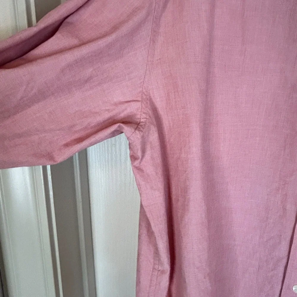 IZOD Men's Pink Red Oxford Button‎ Down Shirt Long Sleeve XLT Casual Everyday